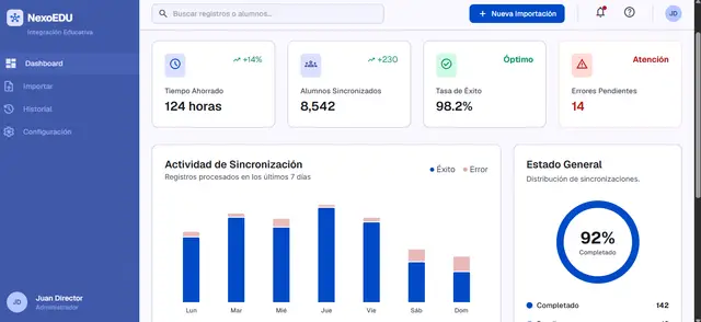 Screenshot de NexoEDU
